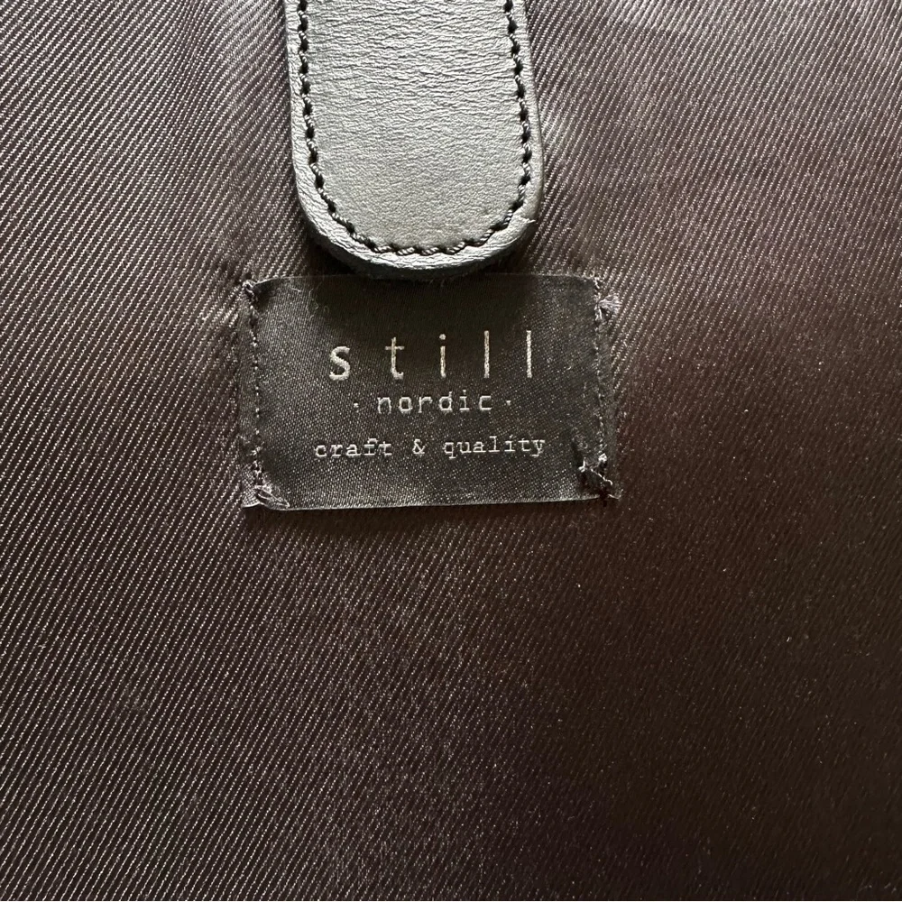 Still Nordic Leather Canvas Backpack Black Laptop Minimalist Unisex
